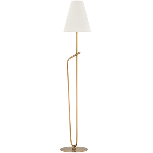 Troy Lighting Pearce Patina Brass Floor Lamp with Empire Shade