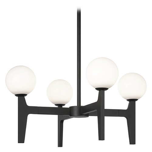 Matteo Lighting Scriben Matte Black LED Chandelier by Matteo Lighting C34904MBOP