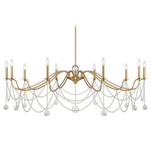 Savoy House Lighting Mariposa Warm Brass Chandelier