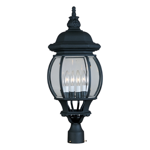 Crown Hill Black Post Light by Maxim Lighting