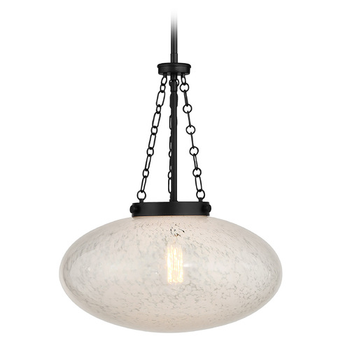 Savoy House Lighting Willow Matte Black Pendant Light with Oblong Shade