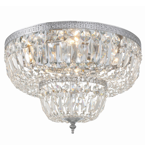 Crystorama Lighting Ceiling Mount Polished Chrome Flushmount Light