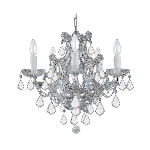 Crystorama Lighting Maria Theresa Crystal Chandelier in Polished Chrome by Crystorama Lighting 4405-CH-CL-SAQ