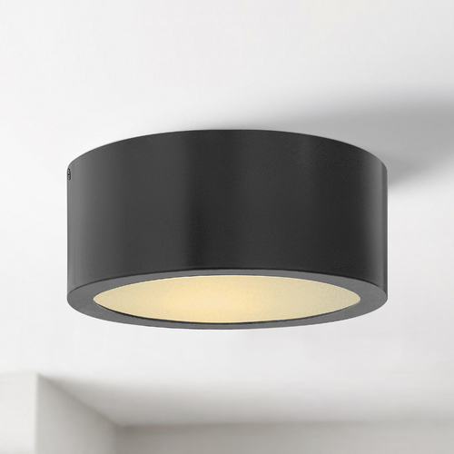 Luna 8-Inch Satin Black LED Flush Mount 3000K by Hinkley Lighting