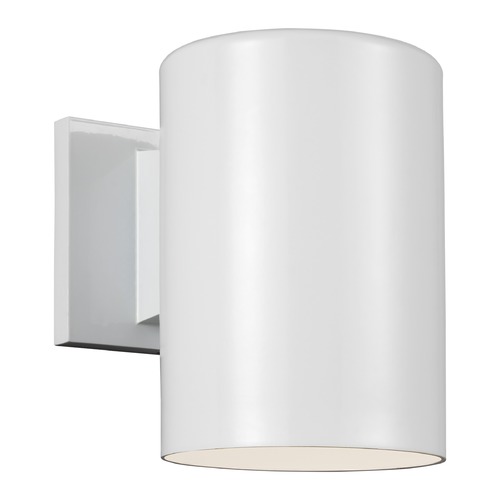 Generation Lighting Outdoor Cylinders White LED Outdoor Wall Light 8313897S-15