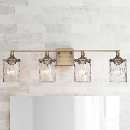 Colton 33.50-Inch Aged Brass Bath Light by HomePlace by Capital Lighting