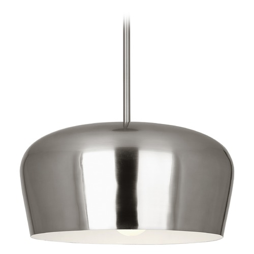 Robert Abbey Lighting Robert Abbey Lighting Rico Espinet Bumper Antique Nickel Pendant Light with Bowl / Dome Shade D610
