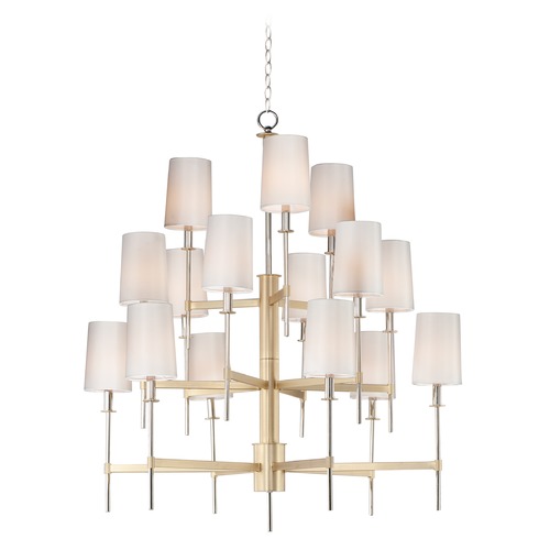 Maxim Lighting Uptown Satin Brass & Polished Nickel Chandelier by Maxim Lighting 32399OFSBRPN