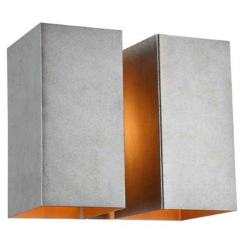 Matteo Lighting Mattone Rusty Silver Sconce by Matteo Lighting W59302SV