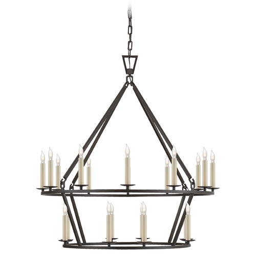 E.F. Chapman Darlana Medium Chandelier in Aged Iron by Visual Comfort Signature