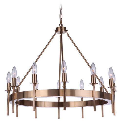 Craftmade Lighting Larrson Satin Brass Chandelier by Craftmade Lighting 54312-SB