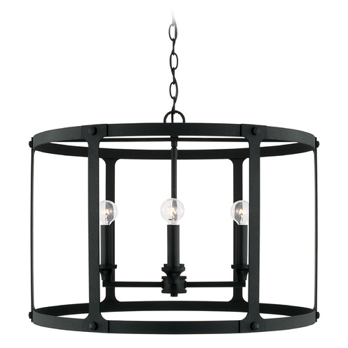 Brennen 25-Inch Pendant in Matte Black by Capital Lighting