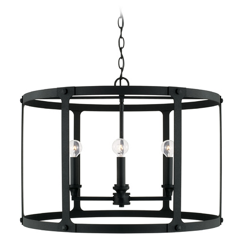 Capital Lighting Brennen 25-Inch Pendant in Matte Black by Capital Lighting 344941BI