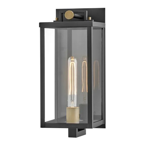 Catalina Medium Outdoor Wall Lantern in Black by Hinkley Lighting