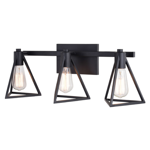 Vaxcel Lighting Ravenna Matte Black Bathroom Light