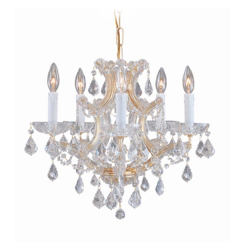 Maria Theresa Crystal Chandelier in Gold by Crystorama Lighting