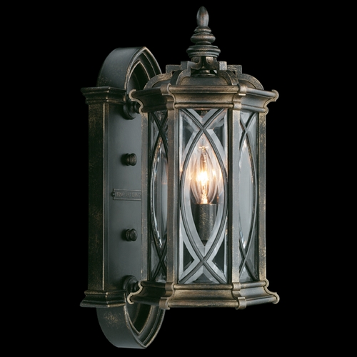 Fine Art Lamps Warwickshire Dark Wrought Iron Patina Outdoor Wall Light