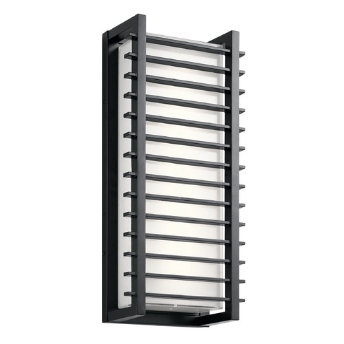 Kichler Lighting Rockbridge 20.75-Inch Black LED Outdoor Wall Light by Kichler Lighting 49786BKLED