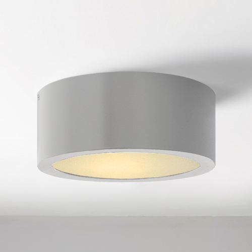 Hinkley Hinkley Luna Titanium LED Close to Ceiling Light with Etched Glass 3000K 600LM 1665TT