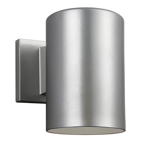 Visual Comfort Studio Collection Outdoor Cylinders Painted Brushed Nickel LED Outdoor Wall Light by Visual Comfort Studio 8313897S-753