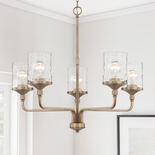 Colton 5-Light Chandelier in Aged Brass by HomePlace by Capital Lighting