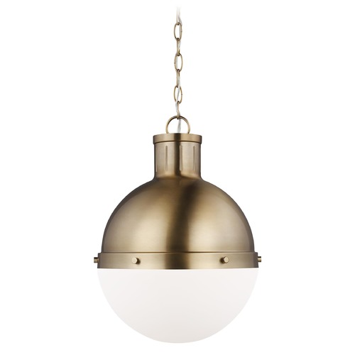 Hanks 13.25-Inch Pendant in Satin Brass by Visual Comfort Studio