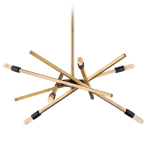 Archer Medium Chandelier in Heritage Brass & Black by Hinkley Lighting