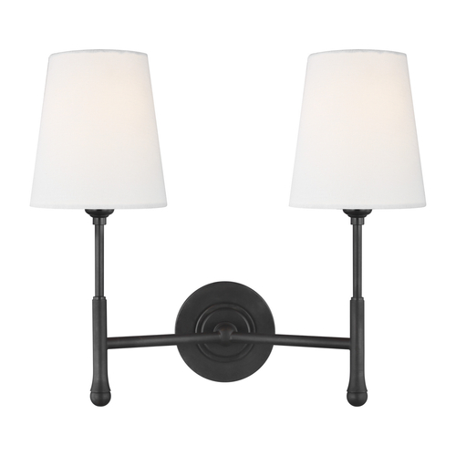 Thomas OBrien 16-Inch Capri Aged Iron Sconce by Visual Comfort Studio