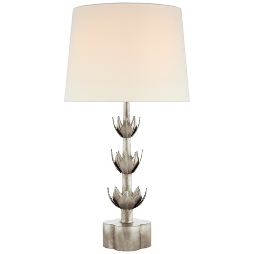 Visual Comfort Signature Collection Julie Neill Alberto Triple Table Lamp in Silver Leaf by Visual Comfort Signature JN3003BSLL