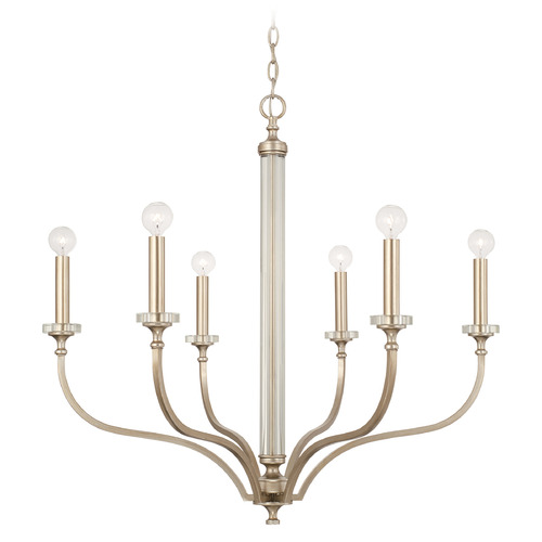 Capital Lighting Breigh 32-Inch Chandelier in Brushed Champagne by Capital Lighting 444861BS