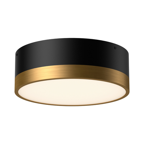 Alora Lighting Brisbane Matte Black & Aged Gold Flushmount Light