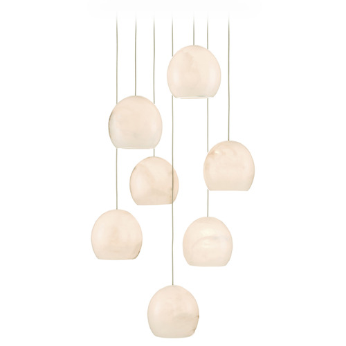 Currey and Company Lighting Currey and Company Lazio Silver Multi-Light Pendant with Bowl / Dome Shade 9000-0897