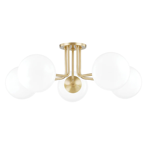 Mitzi by Hudson Valley Mitzi Anya Aged Brass 5-Light Chandelier H105605-AGB