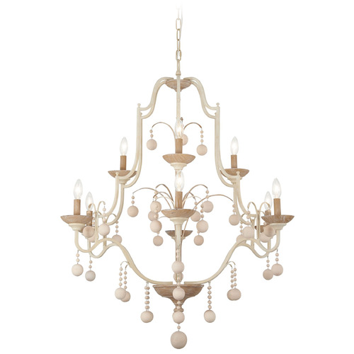 Minka Lavery Colonial Charm White Wash & Sun Dried Clay Chandelier by Minka Lavery 2669-717