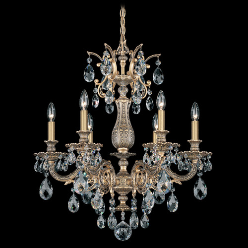 Schonbek Worldwide Lighting Milano Florentine Bronze Crystal Chandelier