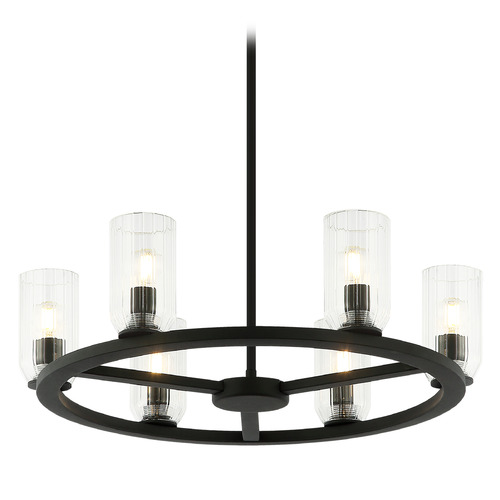 Matteo Lighting Westlock Matte Black Chandelier by Matteo Lighting C34006MB