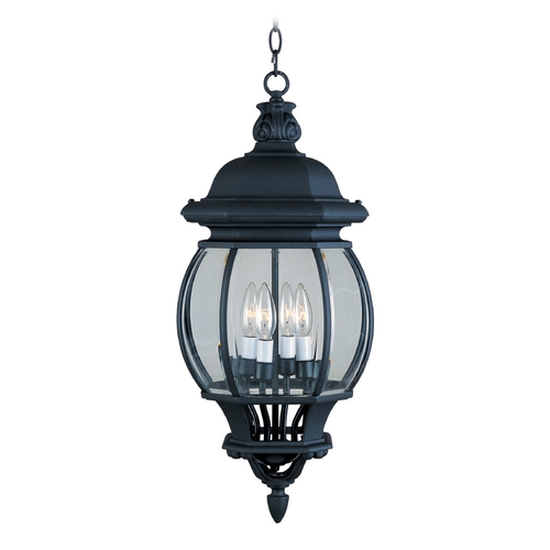 Crown Hill Black Outdoor Hanging Light by Maxim Lighting