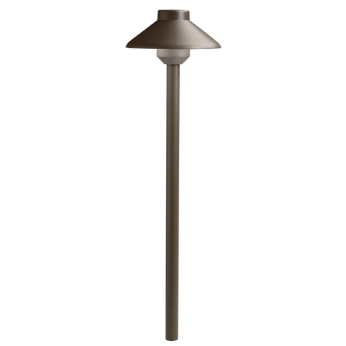 Stepped Dome 15-Inch 12V LED Path Light in Architectural Bronze by Kichler Lighting