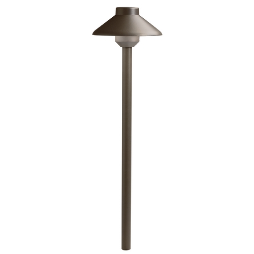 Kichler Lighting Stepped Dome 15-Inch 12V LED Path Light in Architectural Bronze by Kichler Lighting 15821AZT