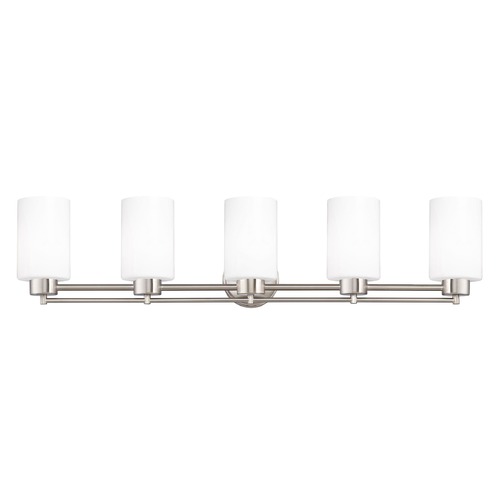 Design Classics Lighting Satin Nickel Bathroom Light 706-09 GL1028C
