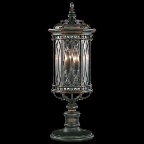 Fine Art Lamps Warwickshire Dark Wrought Iron Patina Post Lighting