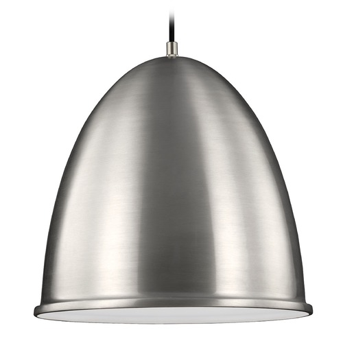 Generation Lighting Hudson Street Pendant in Satin Aluminum by Generation Lighting 6525401-04