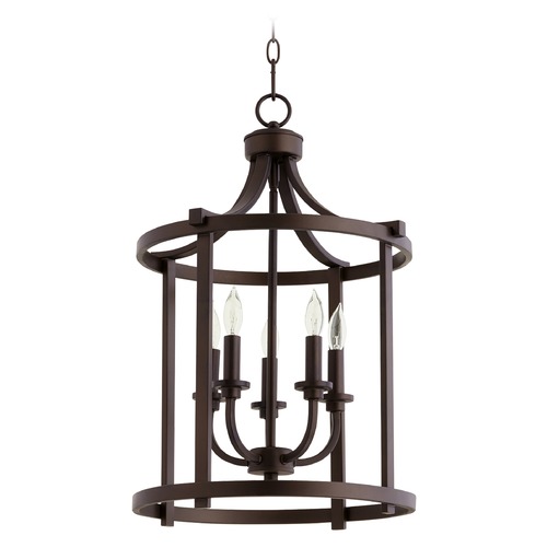 Quorum Lighting Lancaster Oiled Bronze Pendant by Quorum Lighting 6807-5-86