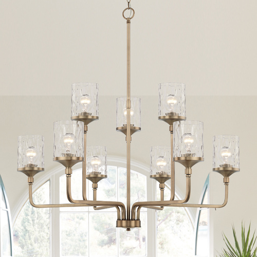 HomePlace by Capital Lighting Colton 38-Inch Aged Brass Chandelier by HomePlace by Capital Lighting 428891AD-451