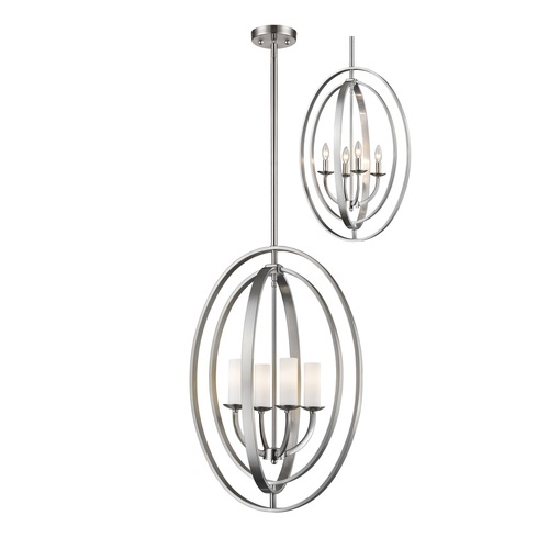 Z-Lite Ashling Brushed Nickel Pendant by Z-Lite 6004-4L-BN