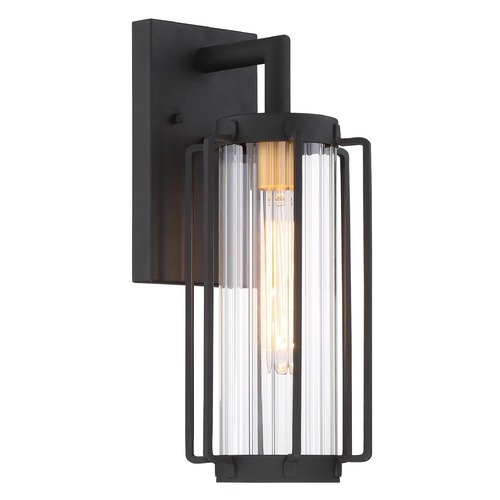 Avonlea Sand Black with Gold Socket Outdoor Wall Light by Minka Lavery