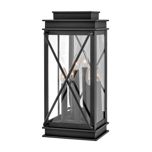 Montecito Large Wall Lantern in Museum Black by Hinkley Lighting