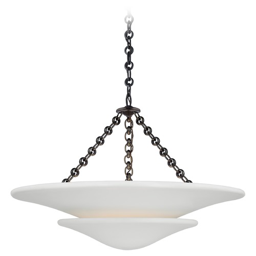Aerin Mollino Medium Tiered Chandelier in Bronze by Visual Comfort Signature