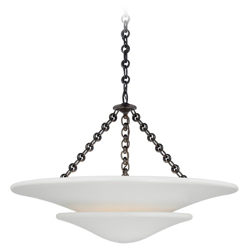 Visual Comfort Signature Collection Aerin Mollino Medium Tiered Chandelier in Bronze by Visual Comfort Signature ARN5425BZPW