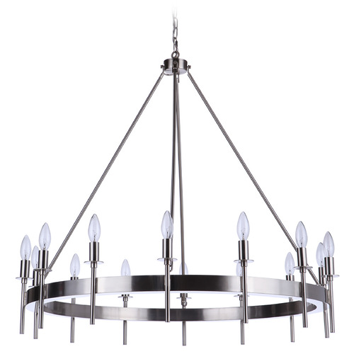 Larrson Brushed Polished Nickel Chandelier by Craftmade Lighting